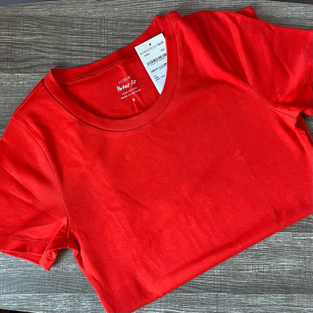 J Crew NWT Red Tshirt